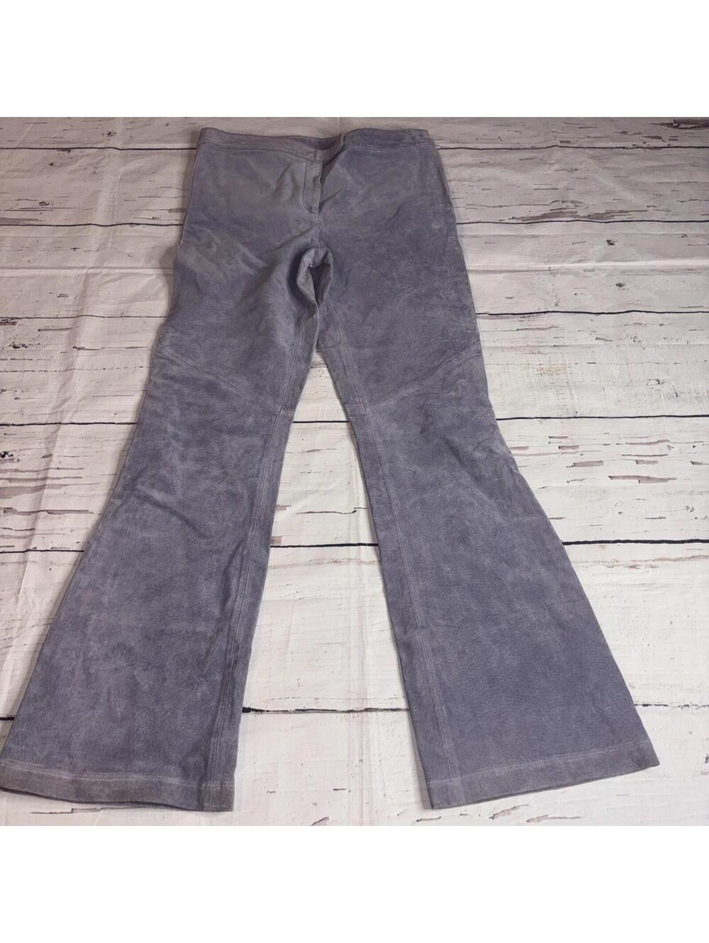 Ashro Pants Womens Size 12 Lavender Faux Suede Dressy Casual (A5)